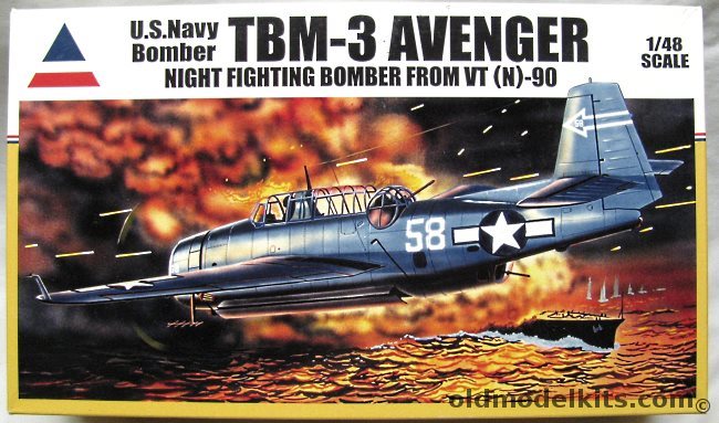 Accurate Miniatures 1/48 Grumman TBM-3 Avenger Night Bomber - VT(N)-90 CV6 USS Enterprise or Legendary Flight 19 Leaders Aircraft 5th Dec. 1945, 480121 plastic model kit